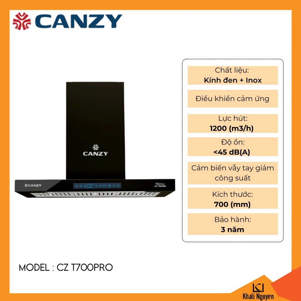 Máy hút mùi chữ T Canzy CZ T700PRO