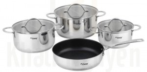 Bộ xoong nồi Inox cao cấp Canzy CZ 899 - 3 nồi 1 chảo