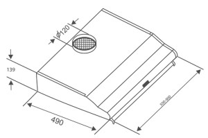 Bản vẽ kỹ thuật máy hút mùi Cazy CZ-2060B