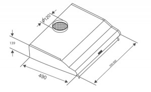 Bản vẽ kỹ thuật máy hút mùi Canzy CZ-2060I