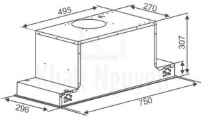 Bản vẽ kỹ thuật máy hút mùi Canzy CZ-68D
