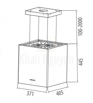 Bản vẽ kỹ thuật máy hút mùi Canzy CZ-987