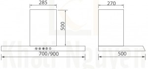 Bản vẽ kỹ thuật máy hút mùi Canzy CZ-B07