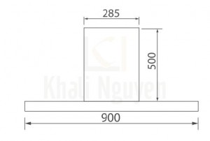 Bản vẽ kỹ thuật máy hút mùi Canzy CZ-B53C