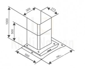 Bản vẽ kỹ thuật máy hút mùi Canzy CZ-M6870