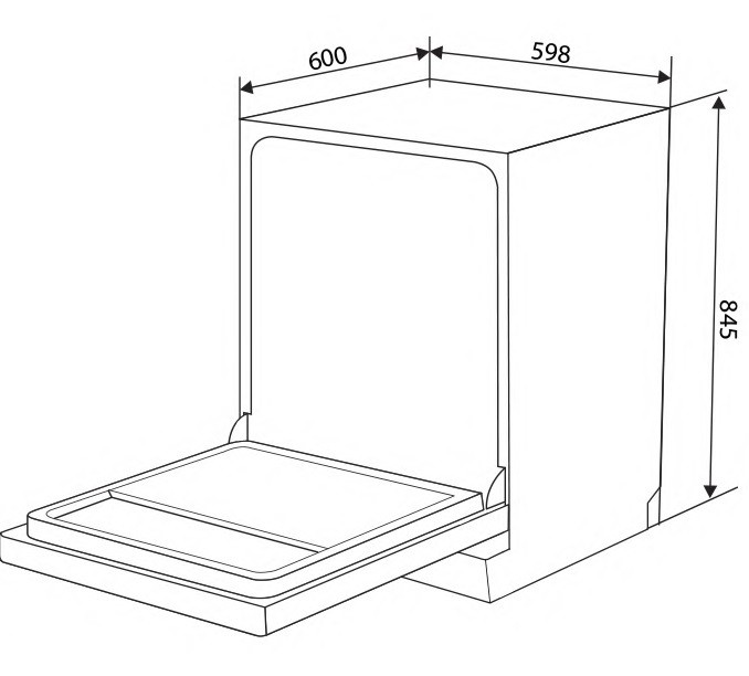 Bản vẽ máy rửa bát Canzy CZ ML15EUB