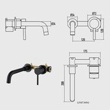 Bản vẽ vòi lavabo âm tường CleanMax AZMO1016H