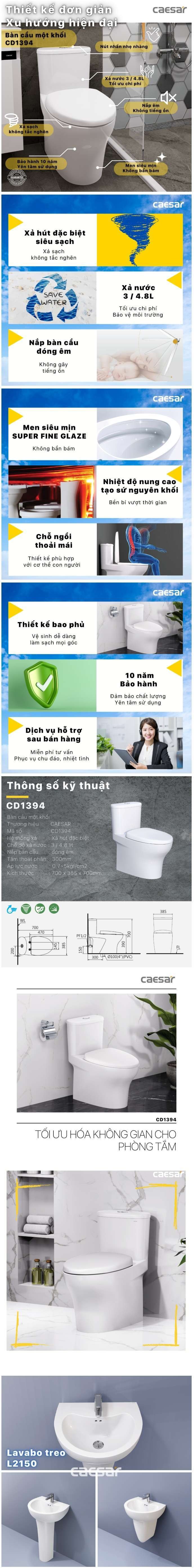 Combo khuyến mãi Caesar C1394 + L2150 + P2441