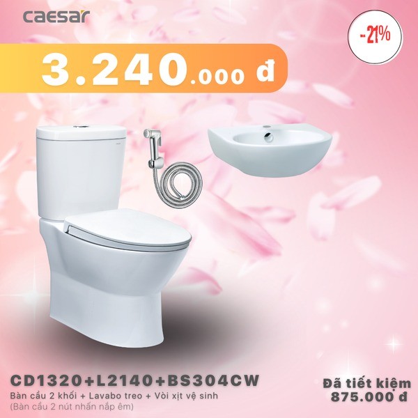 Combo khuyến mãi Caesar CD1320+L2140+BS304CW