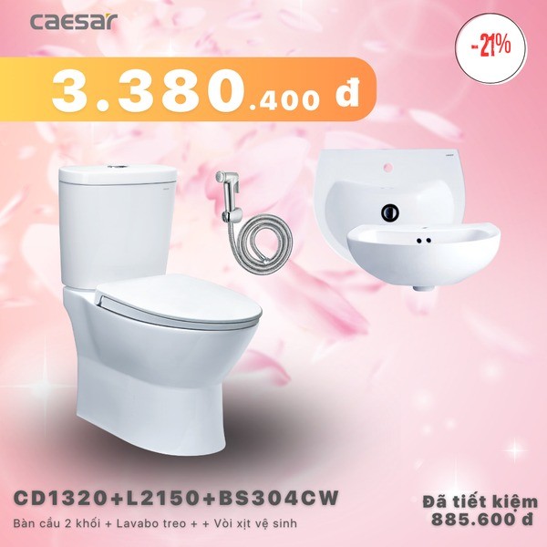 Combo khuyến mãi Caesar CD1320+L2150+BS304CW