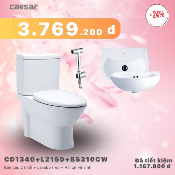 Combo khuyến mãi Caesar CD1340 + L2150 + BS310CW