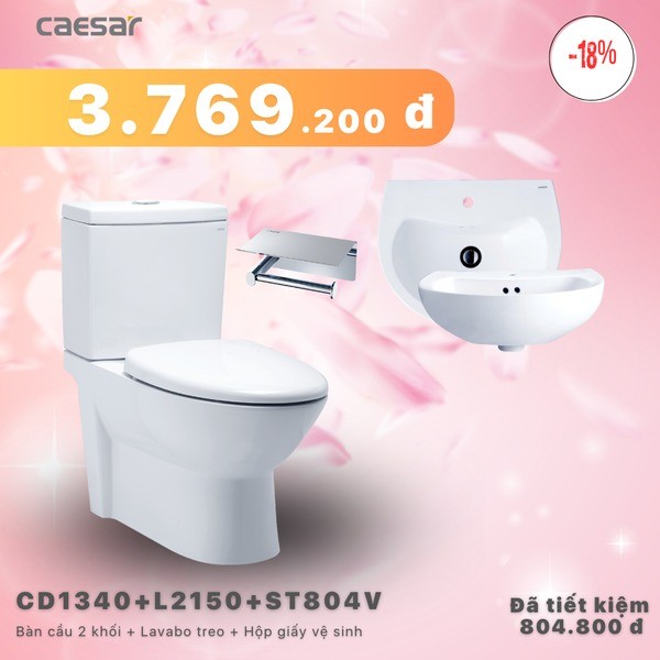 Combo khuyến mãi Caesar CD1340 + L2150 + ST804V