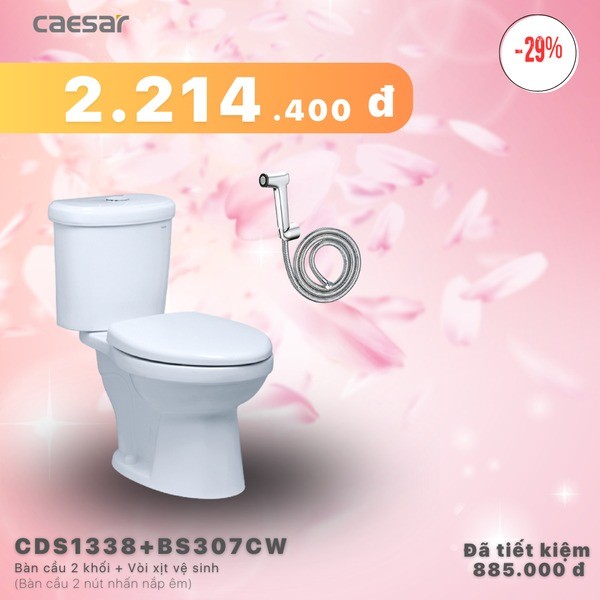 Combo khuyến mãi Caesar CDS1338 + BS307CW