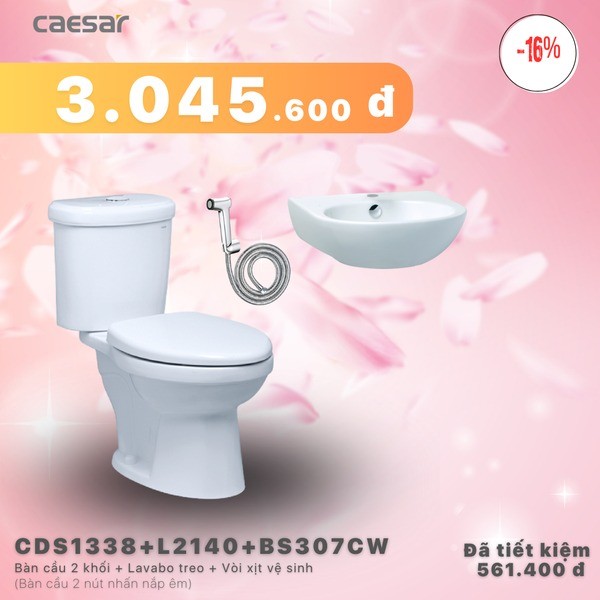 Combo khuyến mãi Caesar CDS1338 + L2140 + BS307CW
