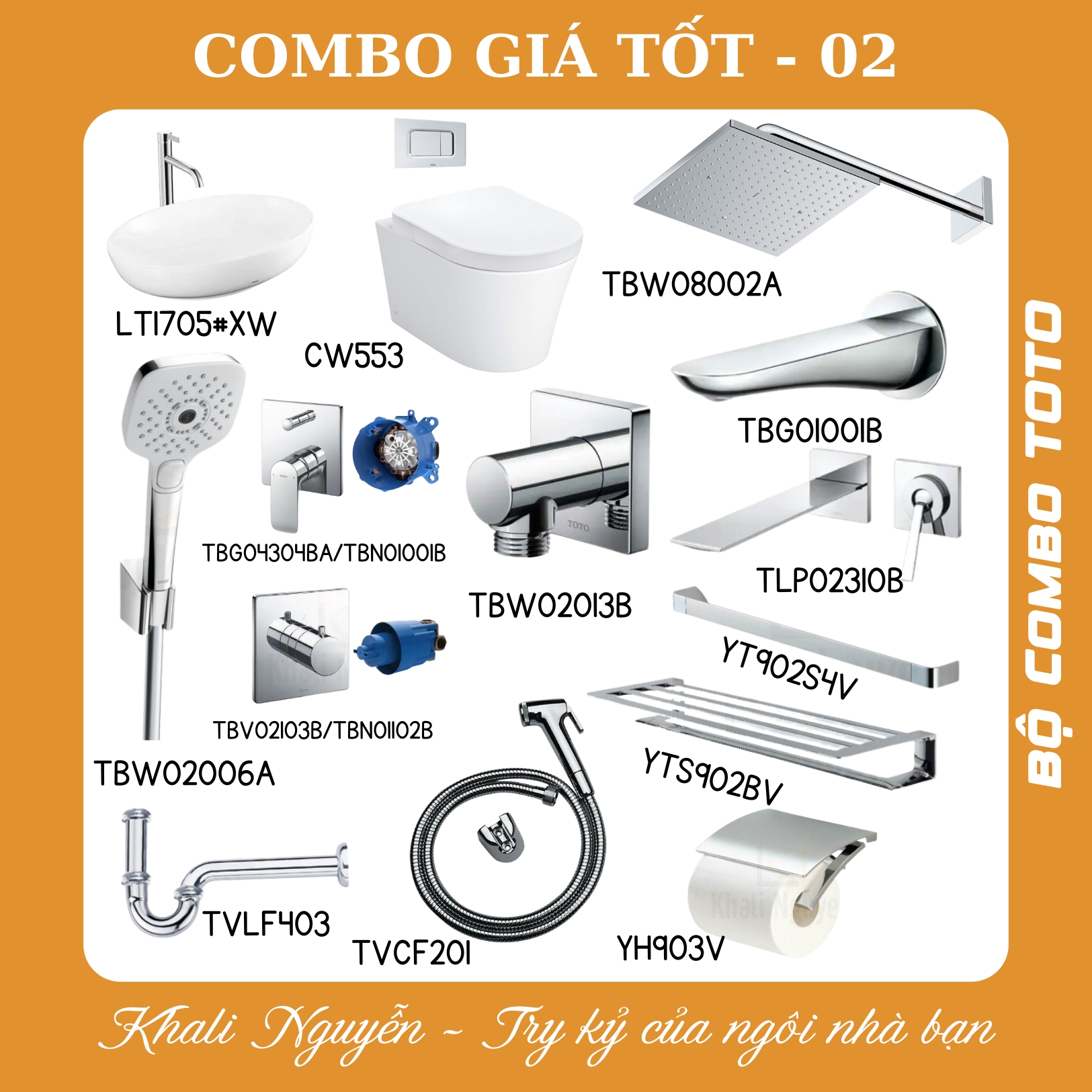 Combo thiết bị vệ sinh phòng tắm giá tốt 02