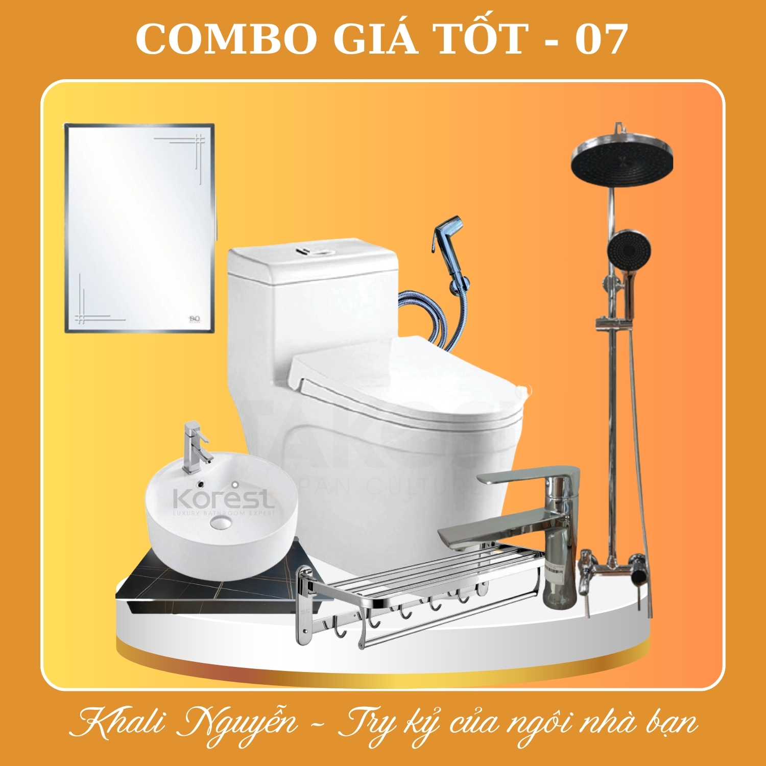 Combo thiết bị vệ sinh phòng tắm giá tốt COMBO-07