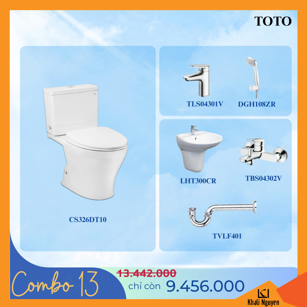 Combo khuyến mãi TBVS TOTO số 13