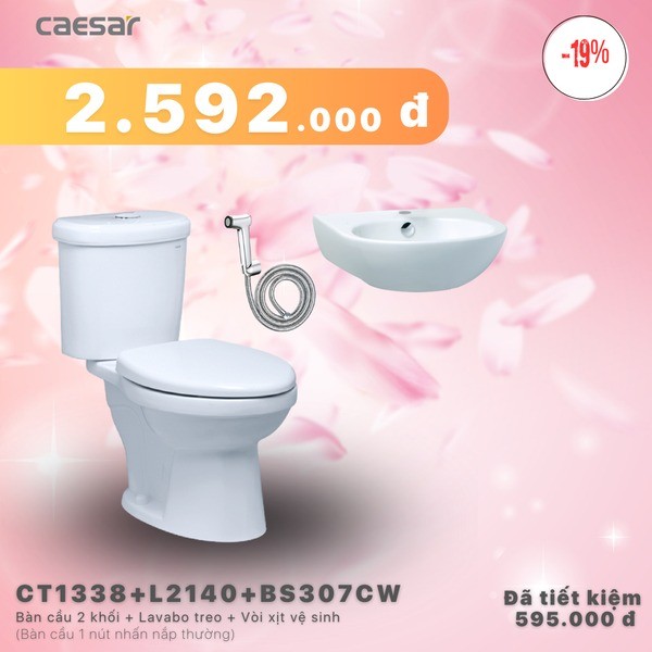 Combo khuyến mãi Caesar CT1338+L2140+BS307CW