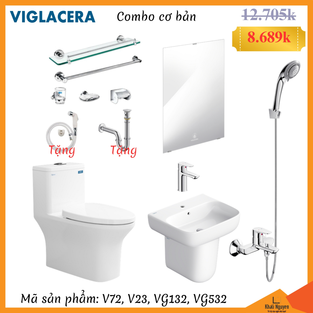 Combo phòng tắm Viglacera cơ bản