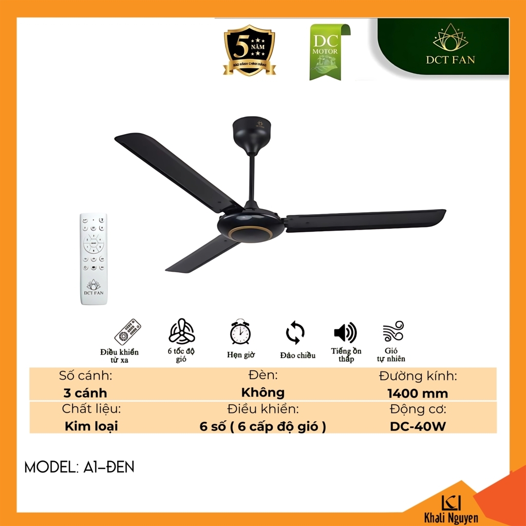 Quạt trần DCT Fan A1-DEN