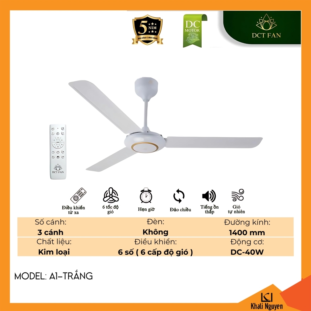 Quạt trần DCT Fan A1-TRANG