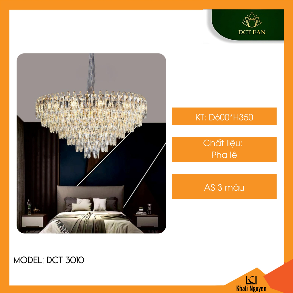 Đèn chùm pha lê decor trang trí DCT DCT3010