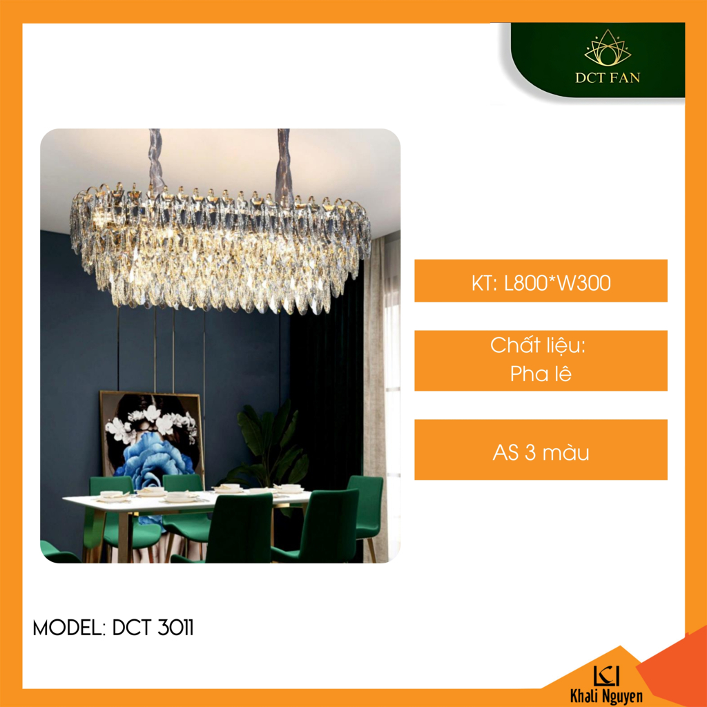 Đèn chùm pha lê decor trang trí DCT DCT3011
