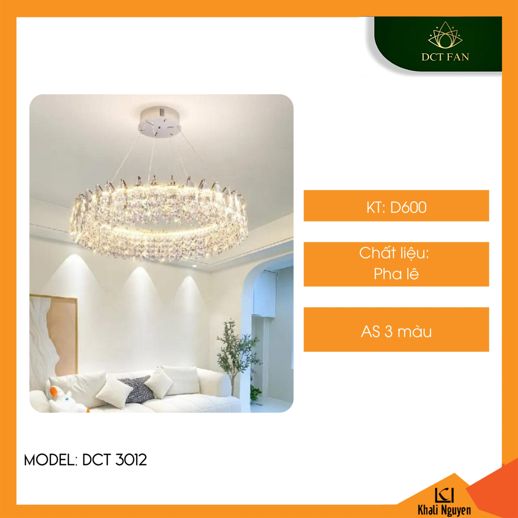 Đèn chùm pha lê decor trang trí DCT DCT3012