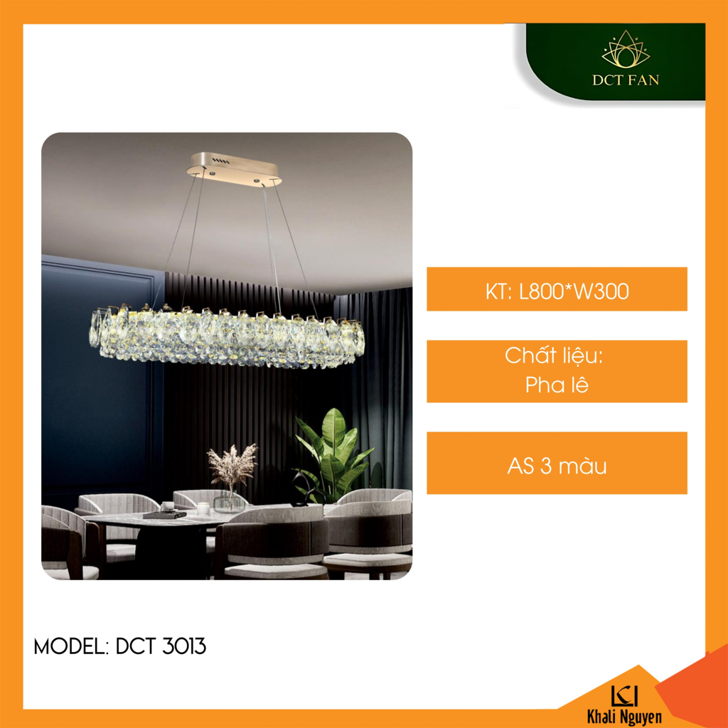 Đèn chùm pha lê decor trang trí DCT DCT3013