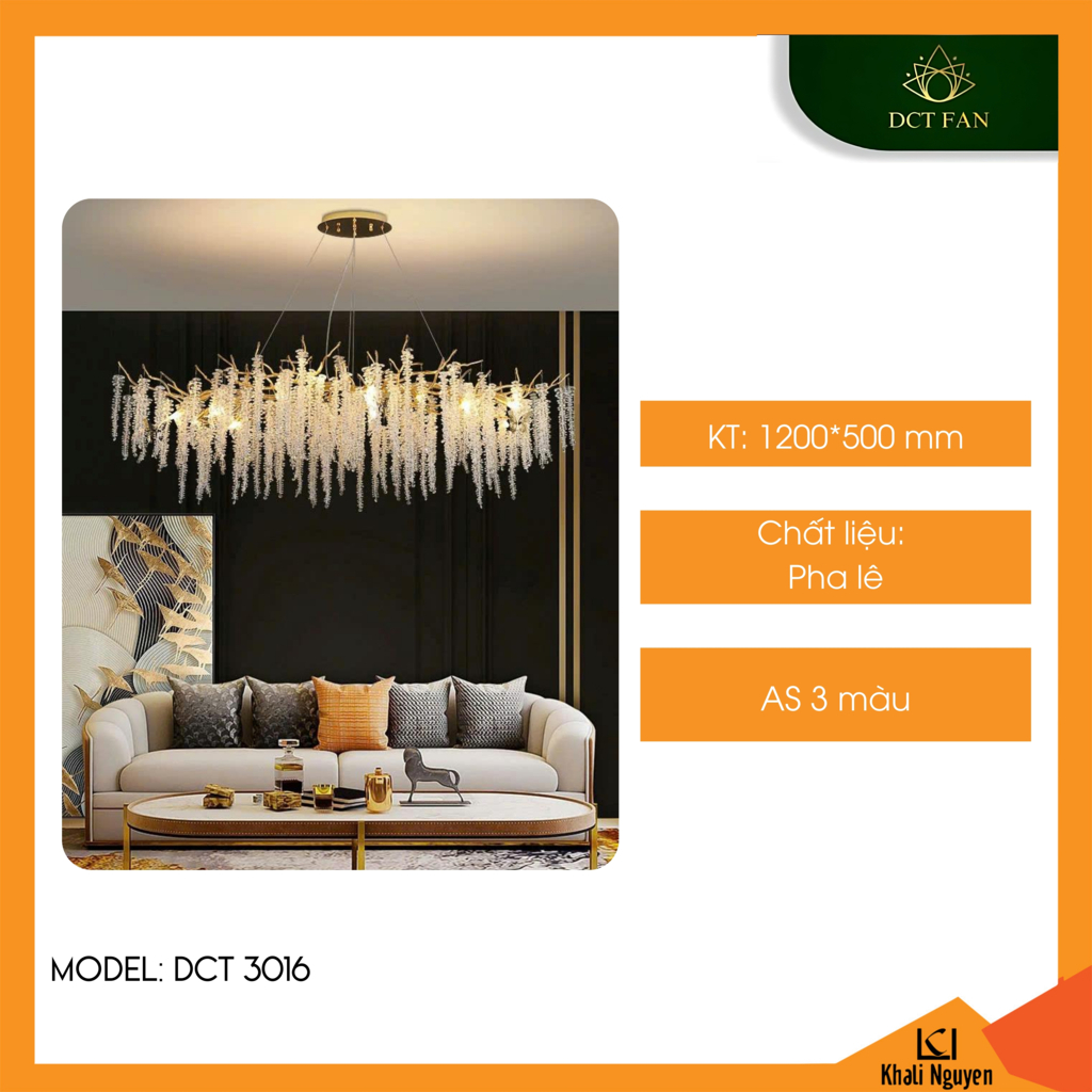 Đèn chùm pha lê decor trang trí DCT DCT3016