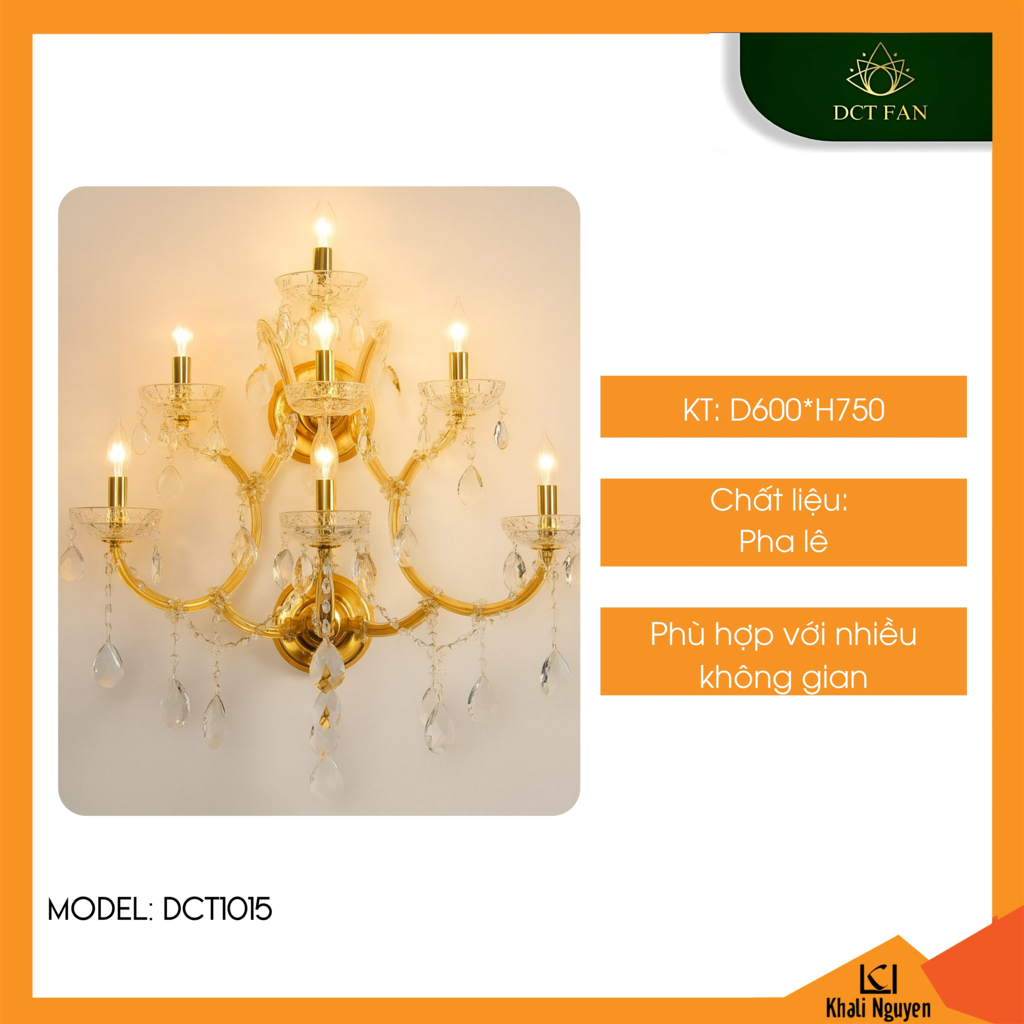 Đèn led treo tường pha lê DCT DCT1015 