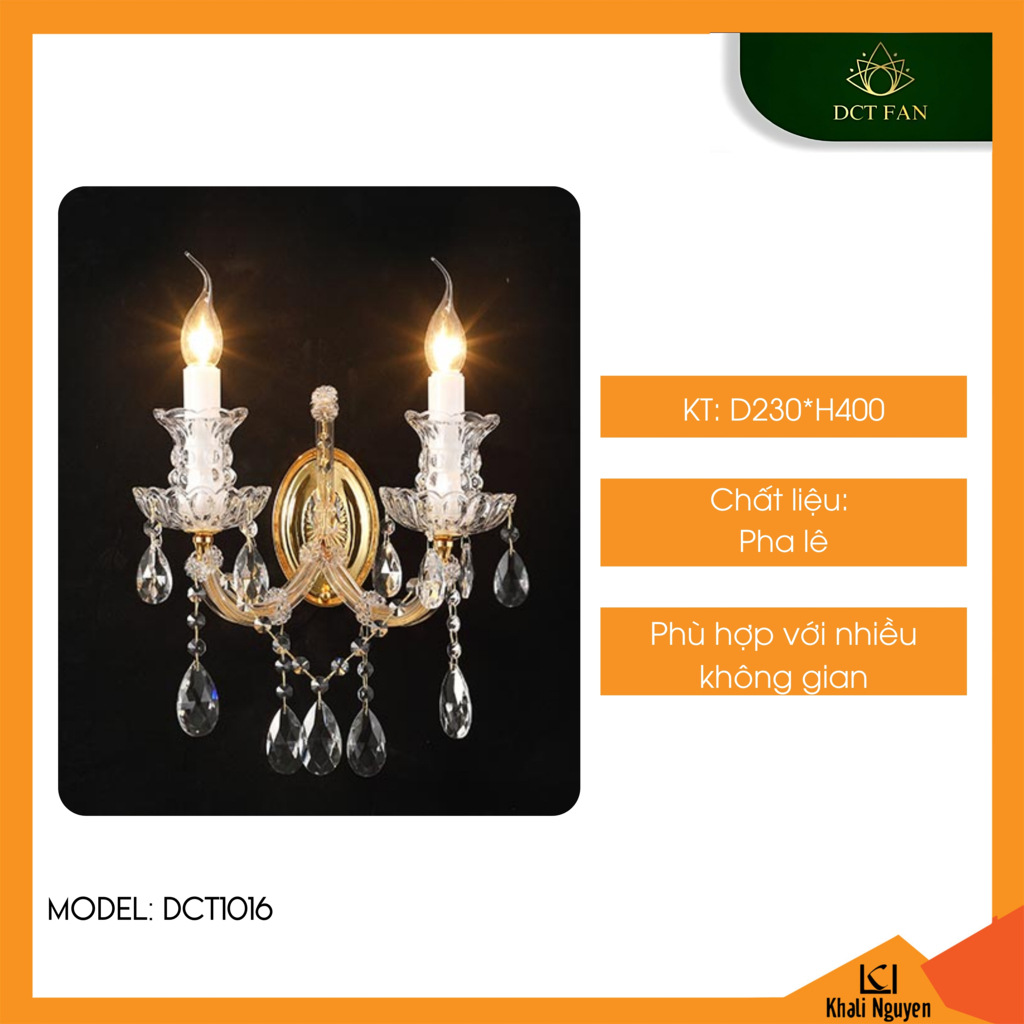 Đèn led treo tường pha lê DCT DCT1016