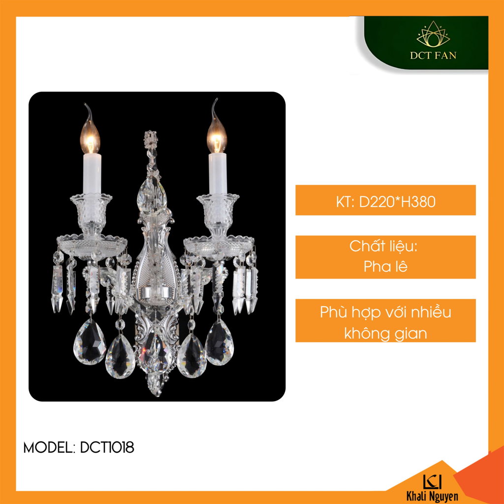 Đèn led treo tường pha lê DCT DCT1018