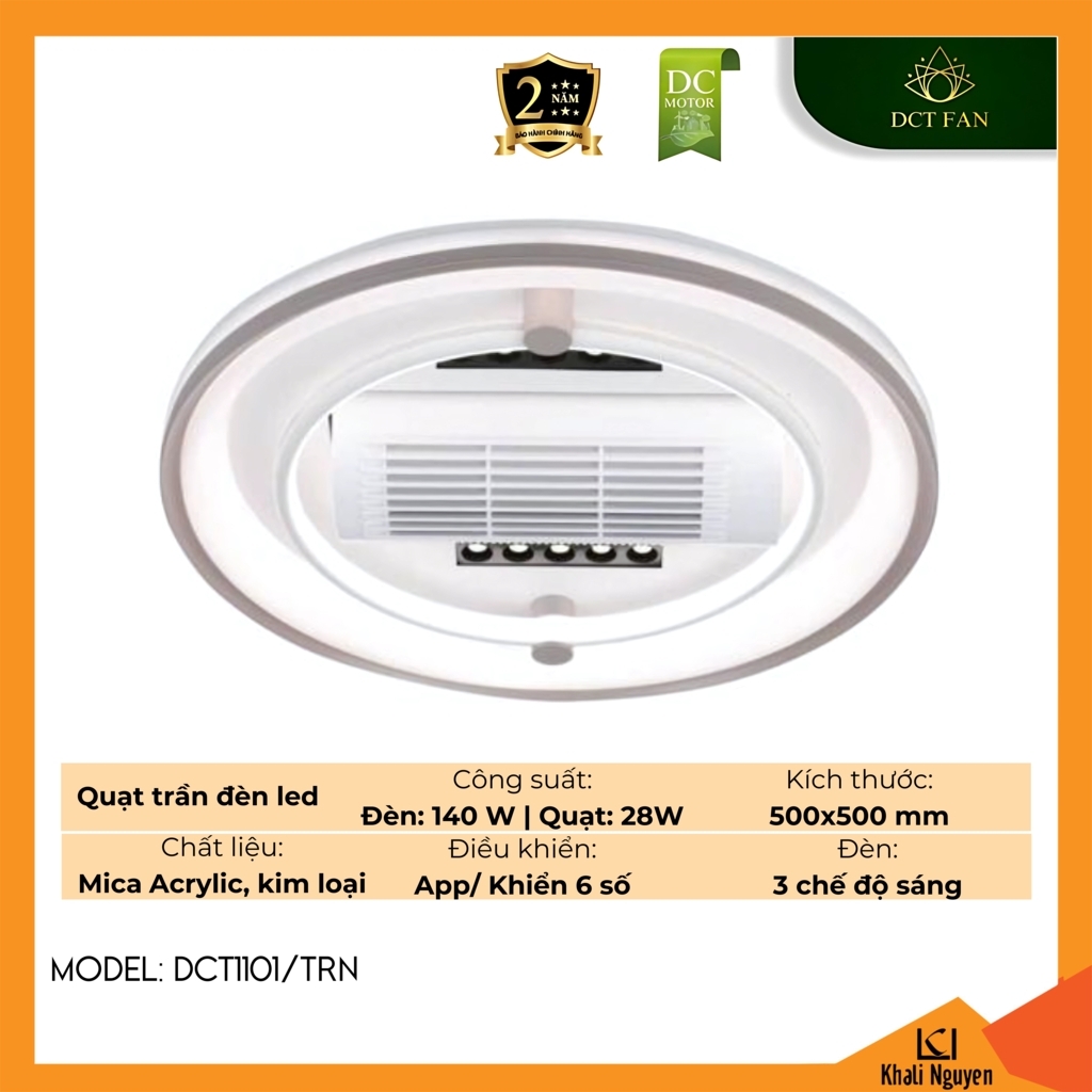 Quạt trần đèn LED DCT Fan DCT1101/TRN