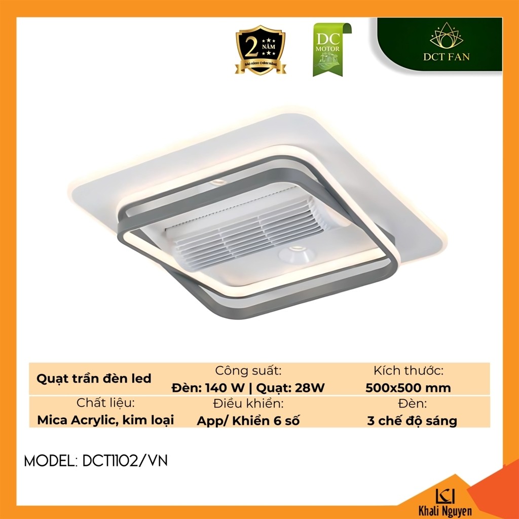 Quạt trần đèn LED DCT Fan DCT1102/VN