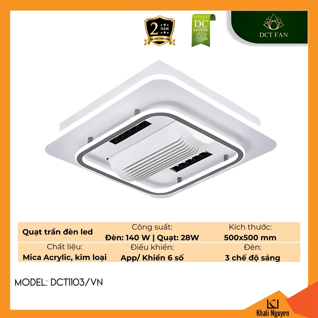 Quạt trần đèn LED DCT Fan DCT1103/VN