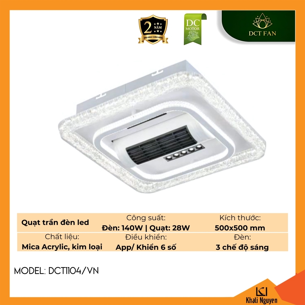 Quạt trần đèn LED DCT Fan DCT1104/VN