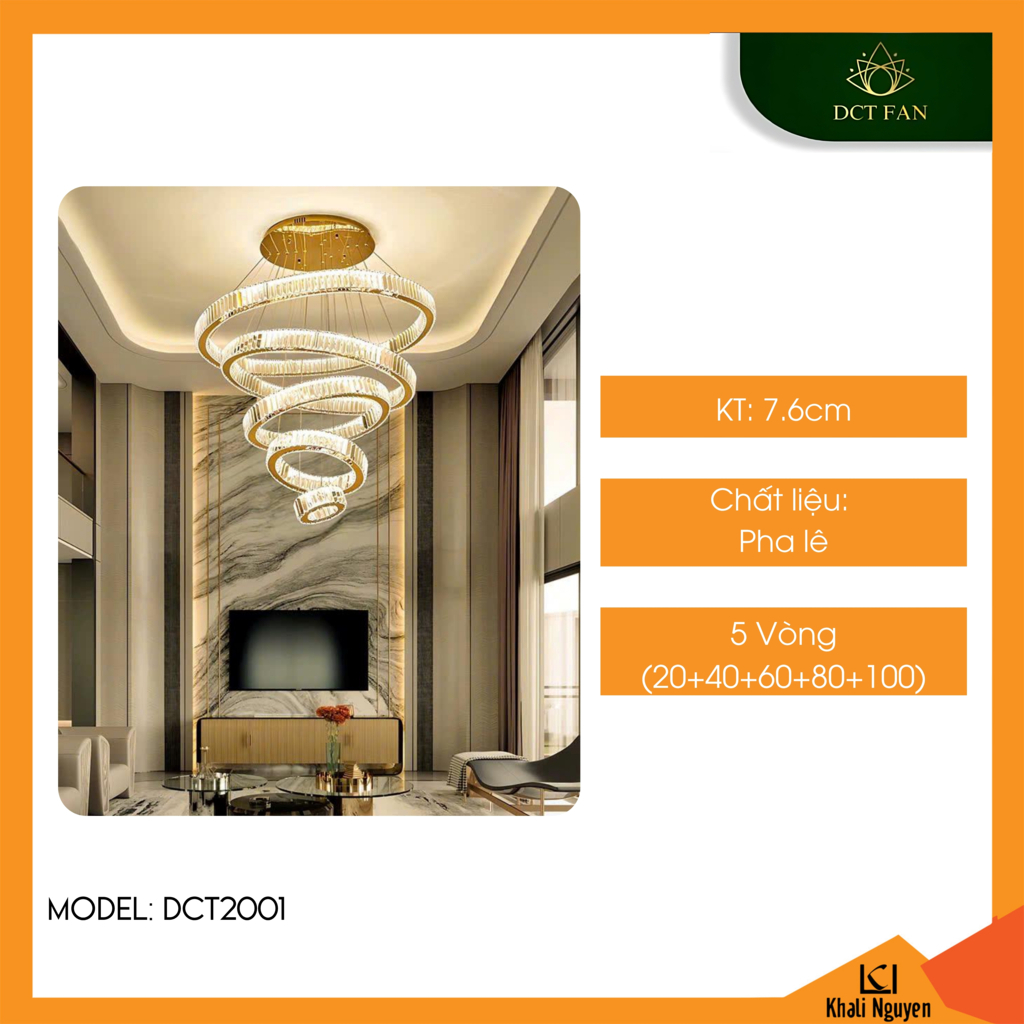 Đèn chùm pha lê DCT DCT2001