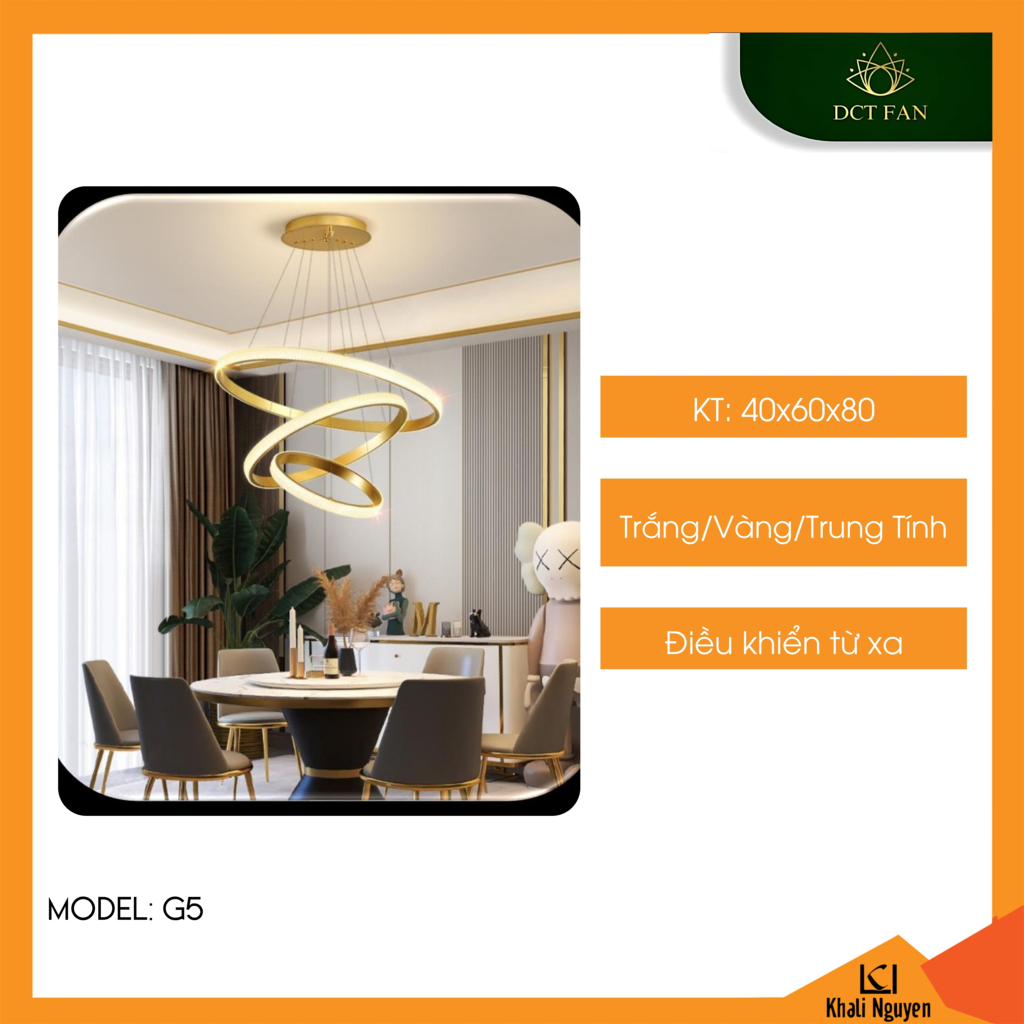 Đèn led thả trần decor DCT G5