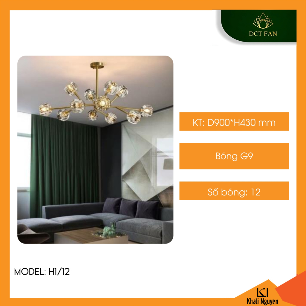 Đèn led thả trần decor DCT H1/12