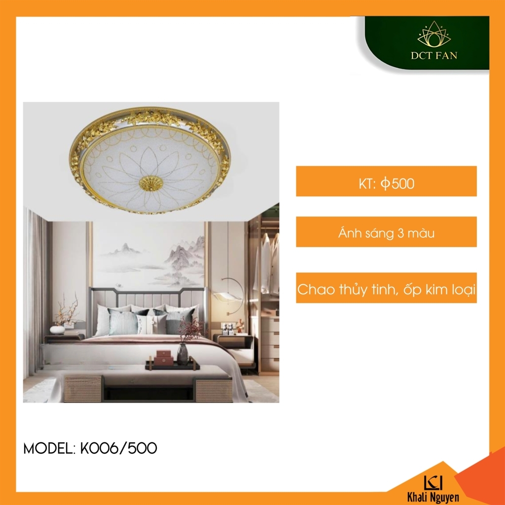 Đèn led ốp trần DCT K006/500