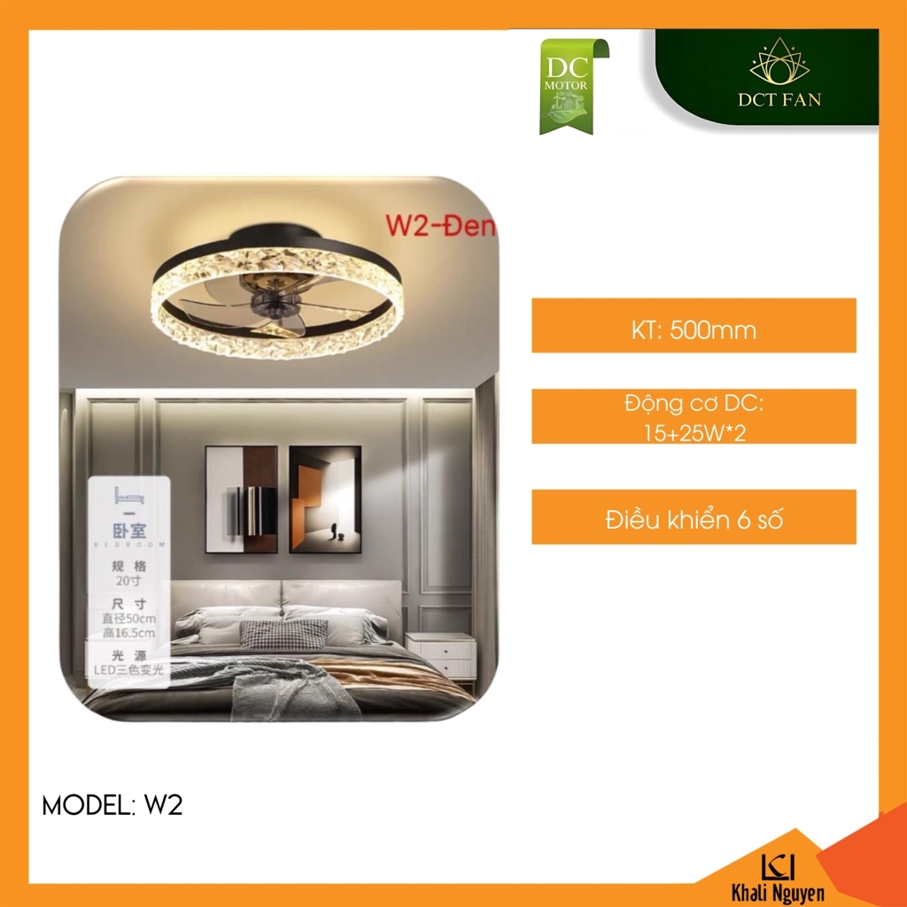 Đèn trang trí trần nhà DCT W2-Den