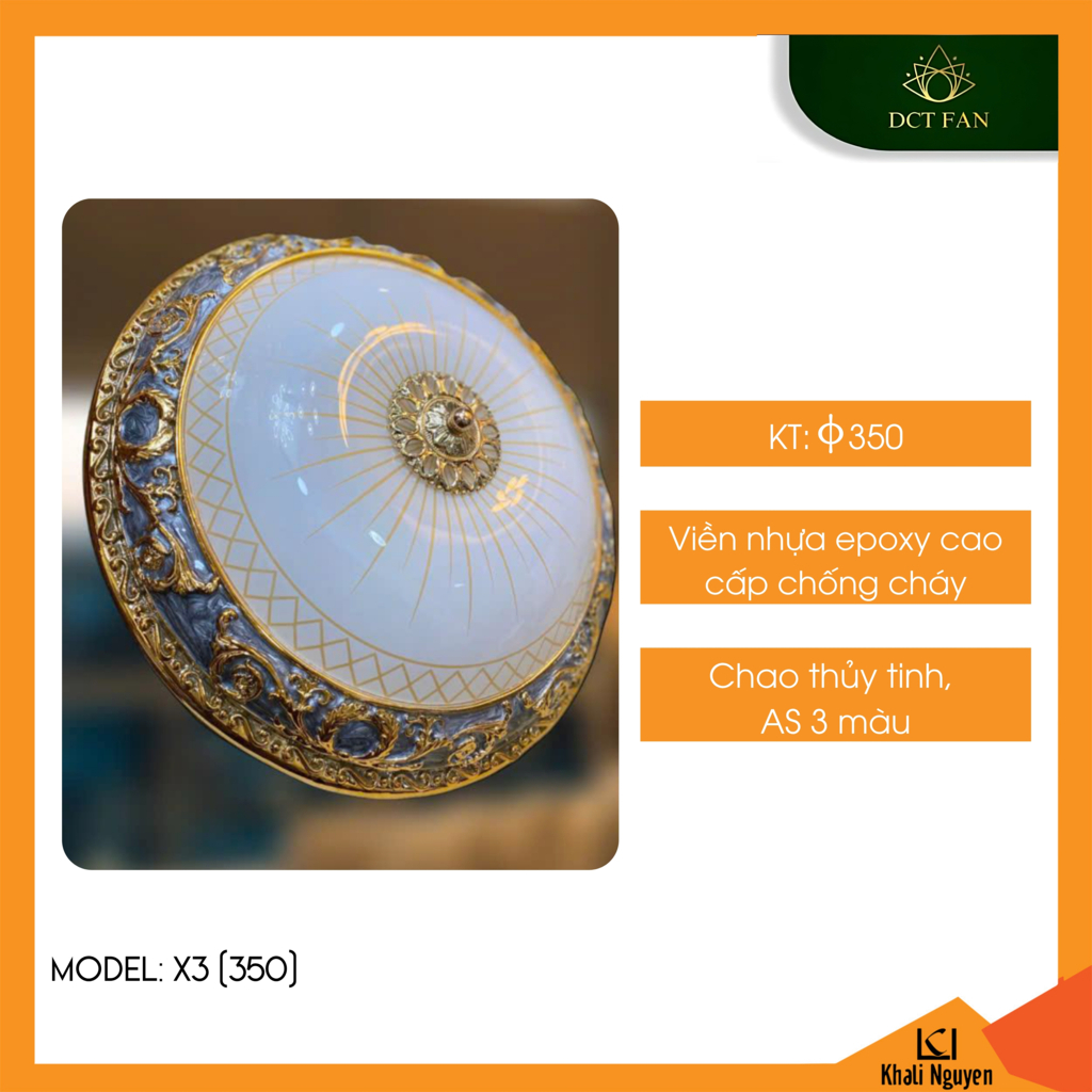 Đèn led ốp trần DCT X3(350)