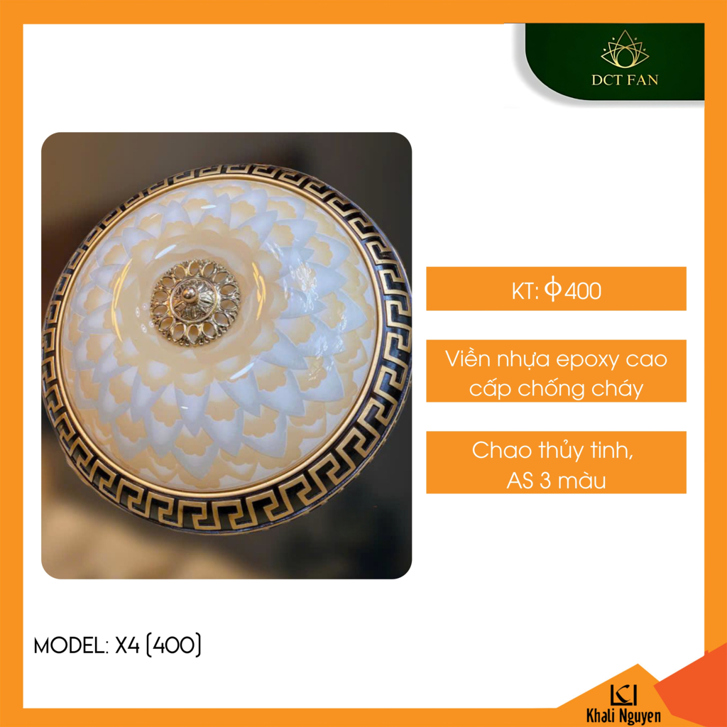 Đèn led ốp trần DCT X4(400)