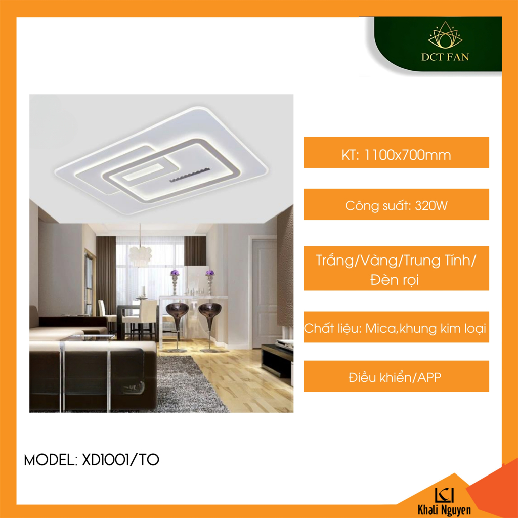 Đèn led trang trí trần nhà DCT XD1001/TO