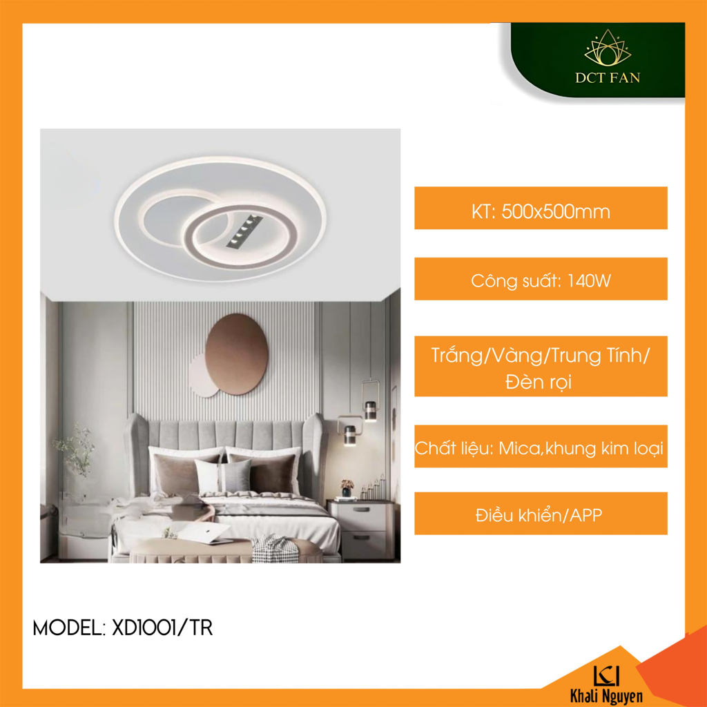 Đèn led trang trí trần nhà DCT XD1001/TR