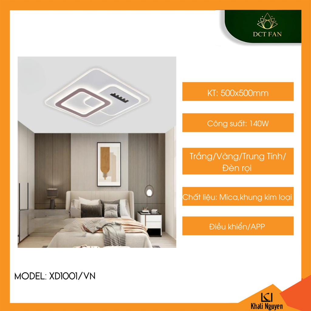 Đèn led trang trí trần nhà DCT XD1001/VN