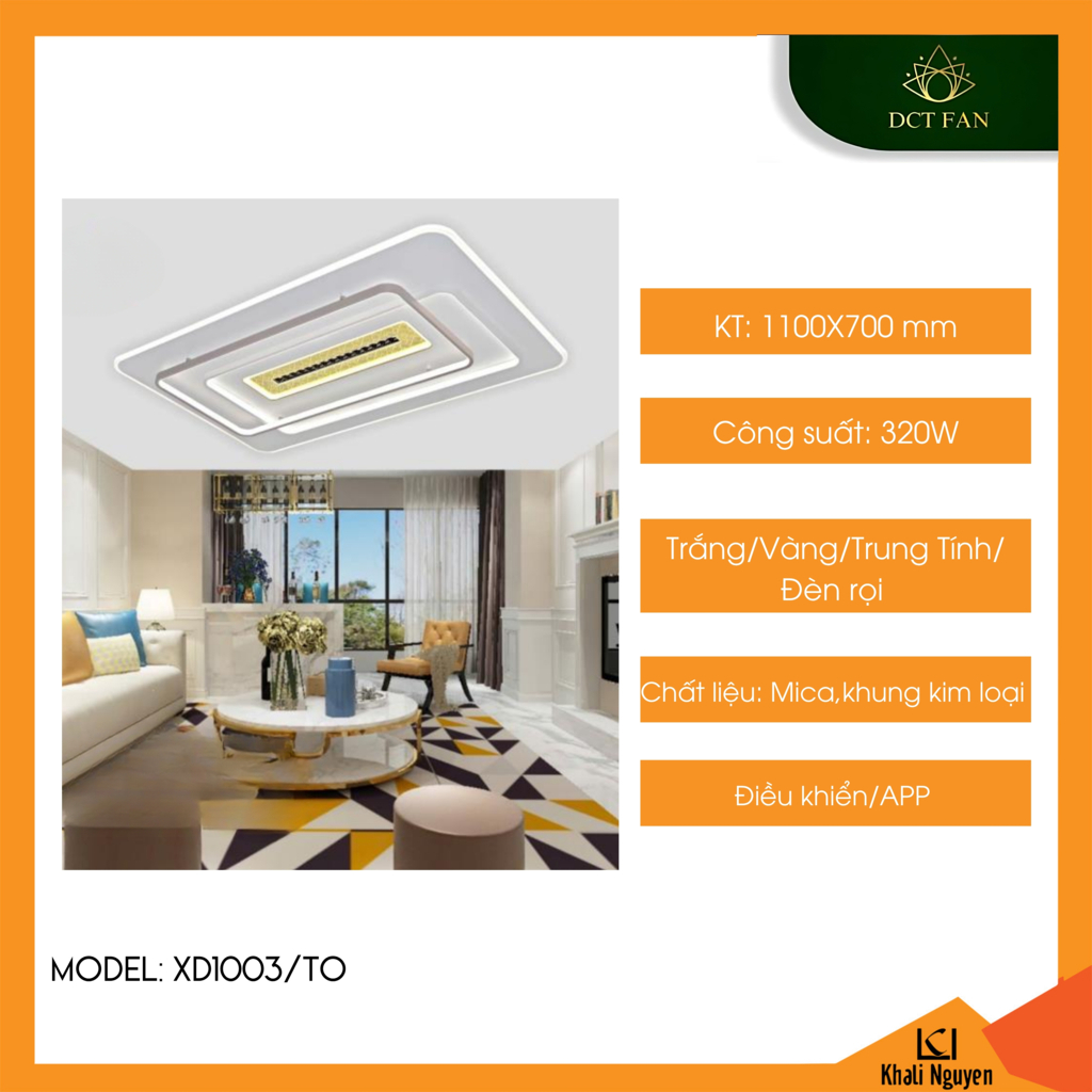 Đèn led trang trí trần nhà DCT  XD1003/TO