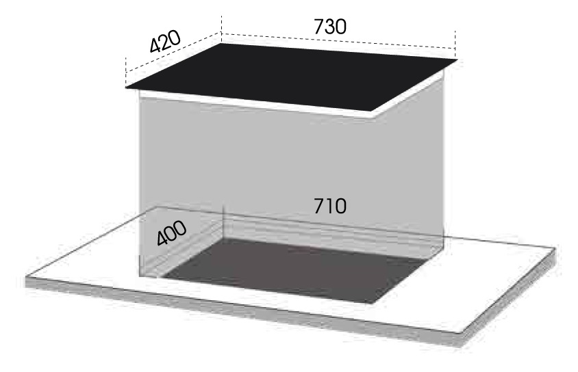 Bản vẽ bếp điện từ đôi Dmestik AM-D203