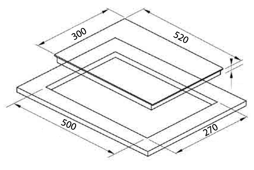 Bản vẽ bếp điện từ đôi Dmestik DK99